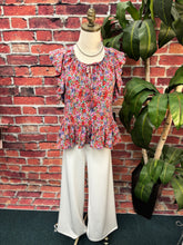 Load image into Gallery viewer, 🌸 Garden Party Flutter Peplum Top 🌸
