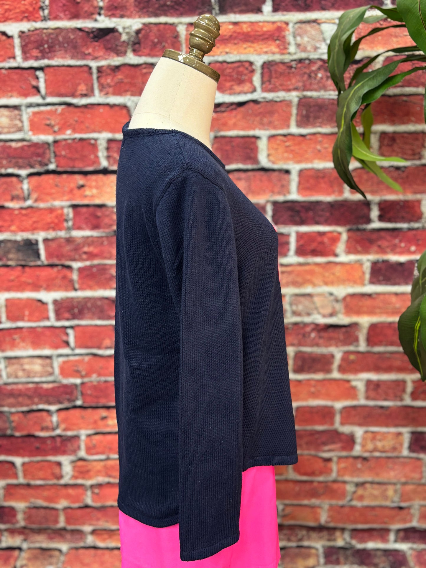 Knitted Scoop Neck Sweater