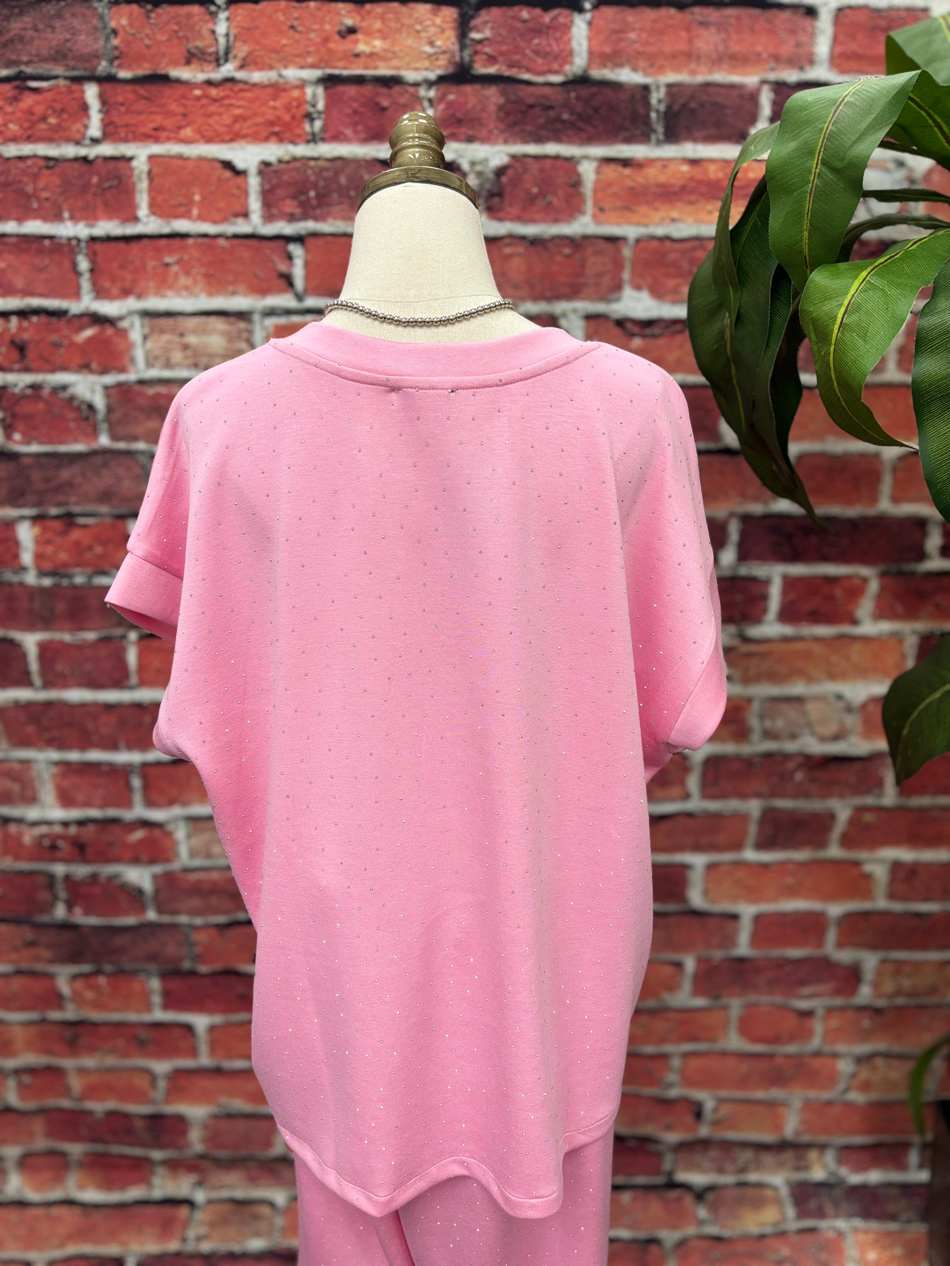 Sparkle Pink Lounge Top