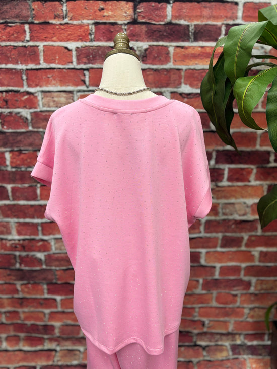 Sparkle Pink Lounge Top