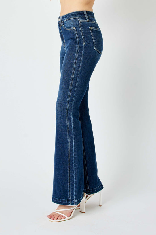 Judy Blue High Waist Angled Side Seam Detail Flare