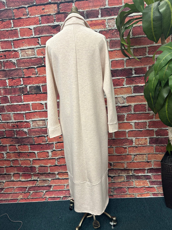 Modal Collared Long Sleeve Midi Dress