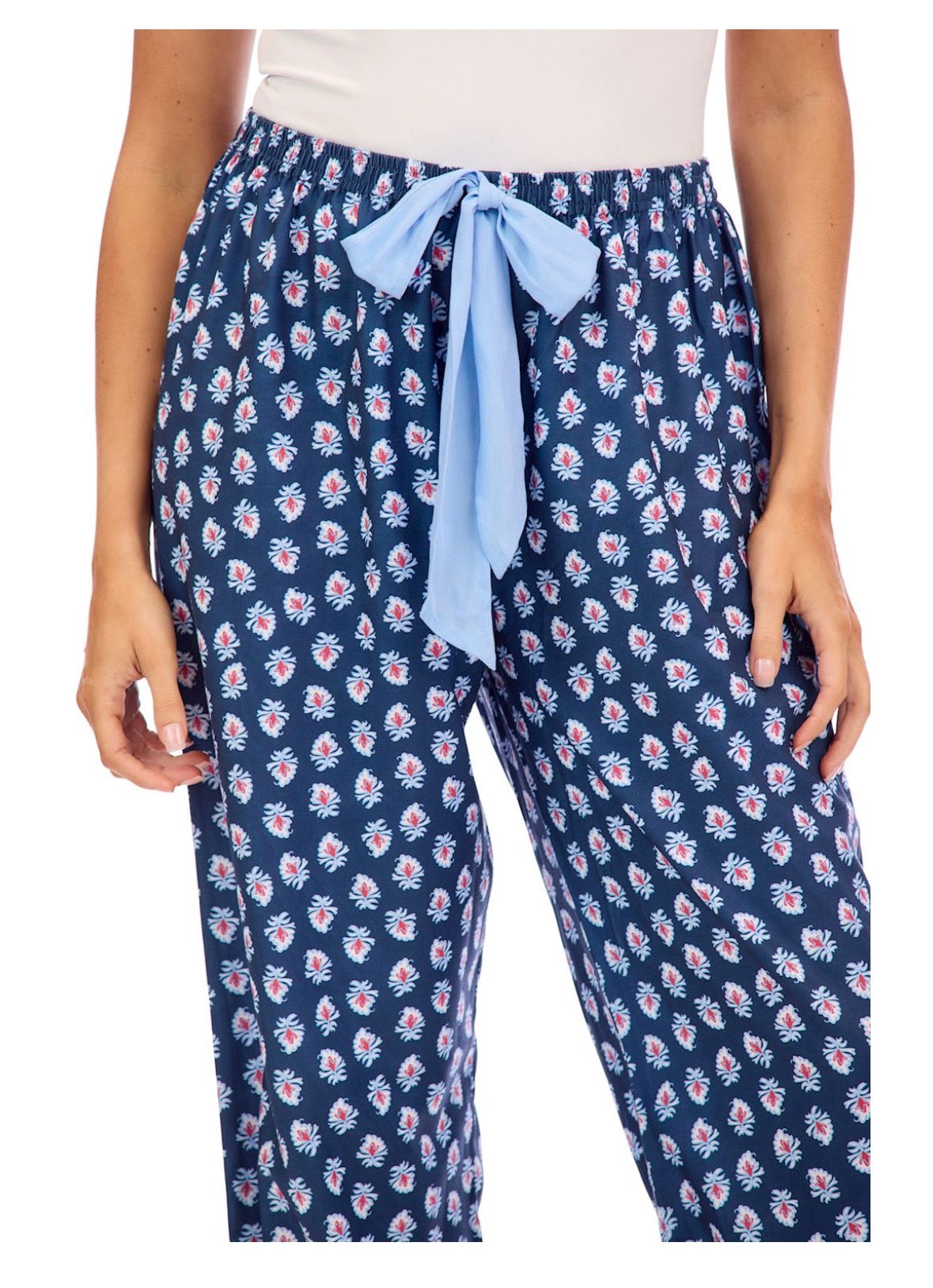 Navy Floral Pajama Pants