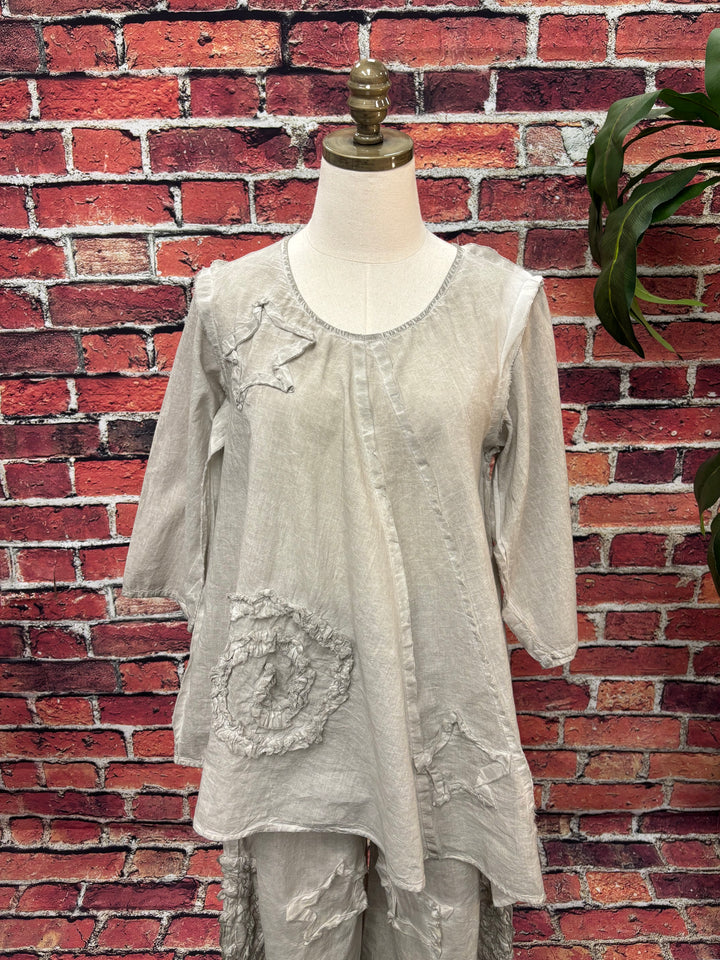 Boho Cotton Star & Swirl Top