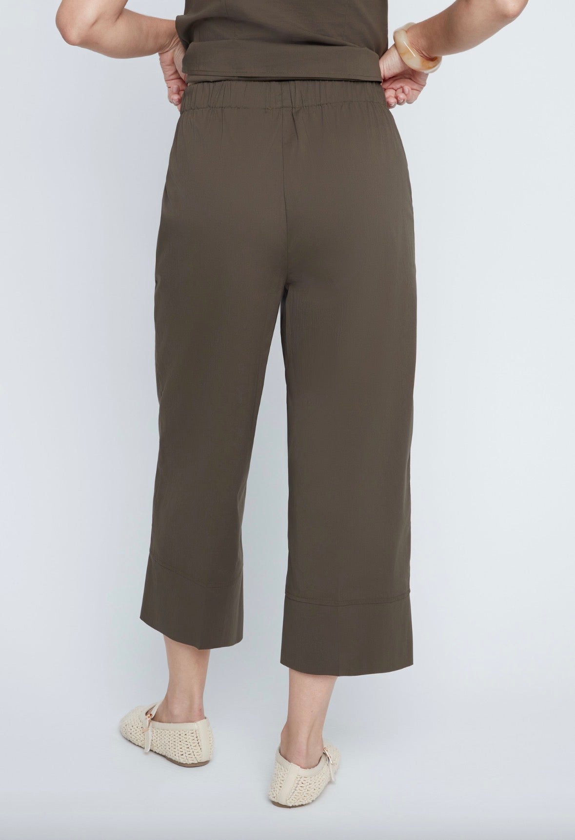 Olive Luxe Cropped Wide-Leg Pant *FINAL SALE*