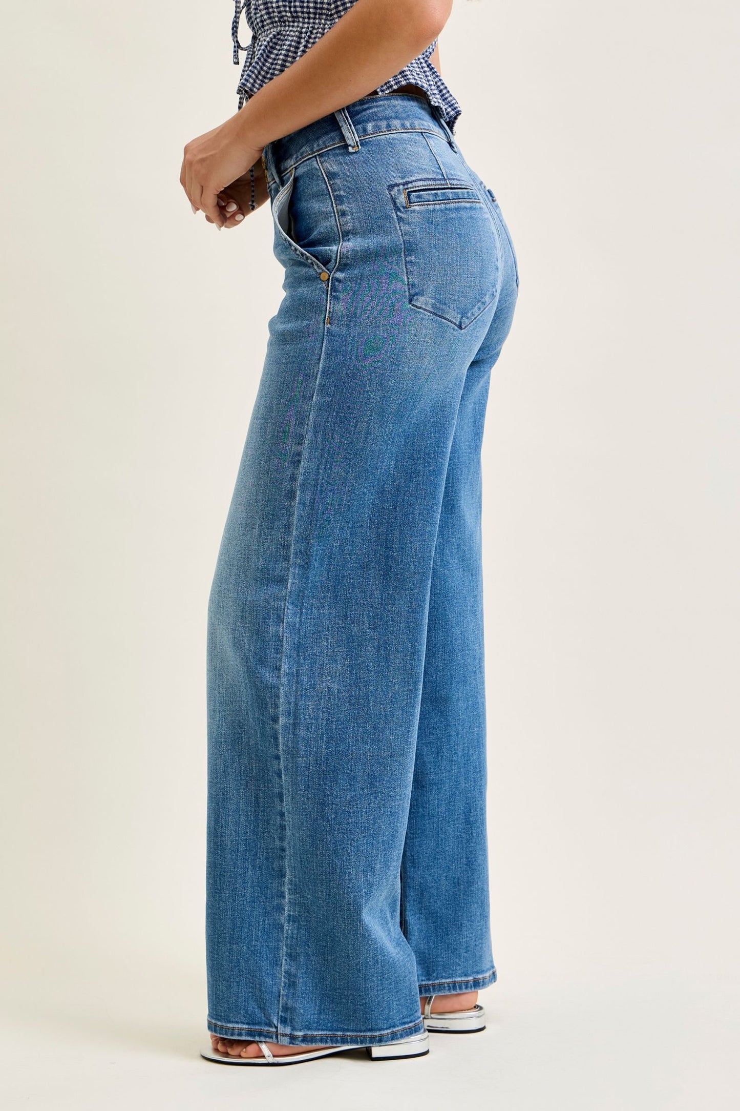 Judy Blue HW Column W/ Trouser Styling (S-R-L INSEAM)