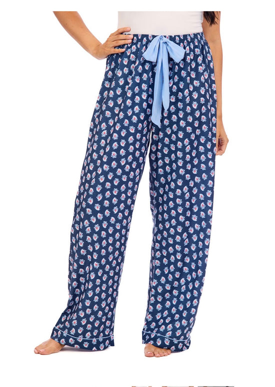 Navy Floral Pajama Pants