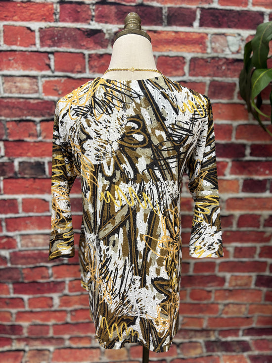 Golden Muse Eyelet Tunic