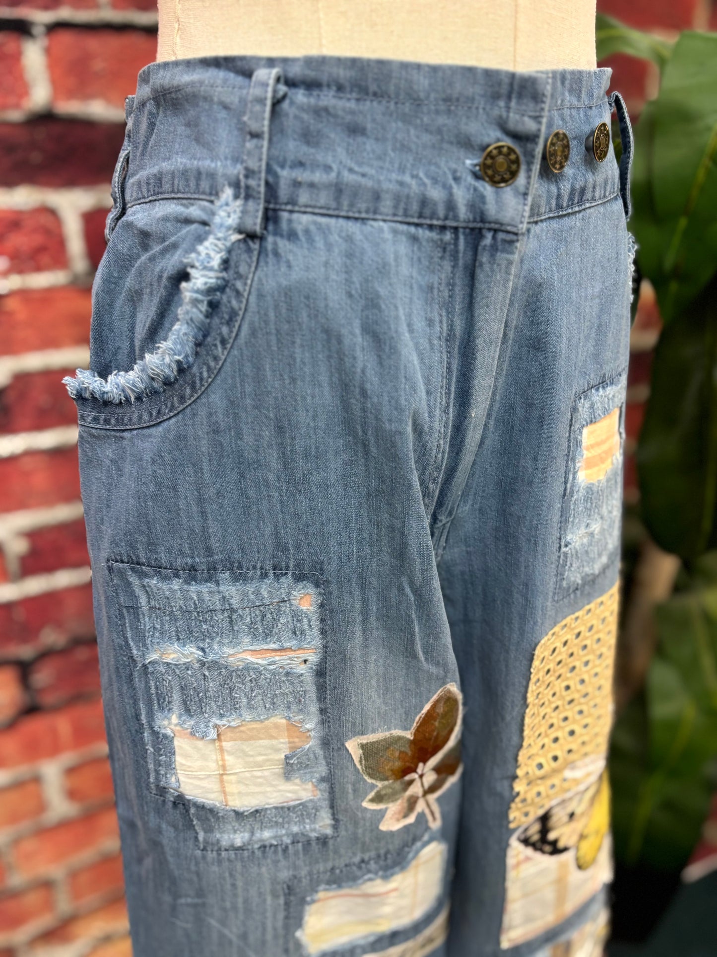 Butterfly Patchwork Jean