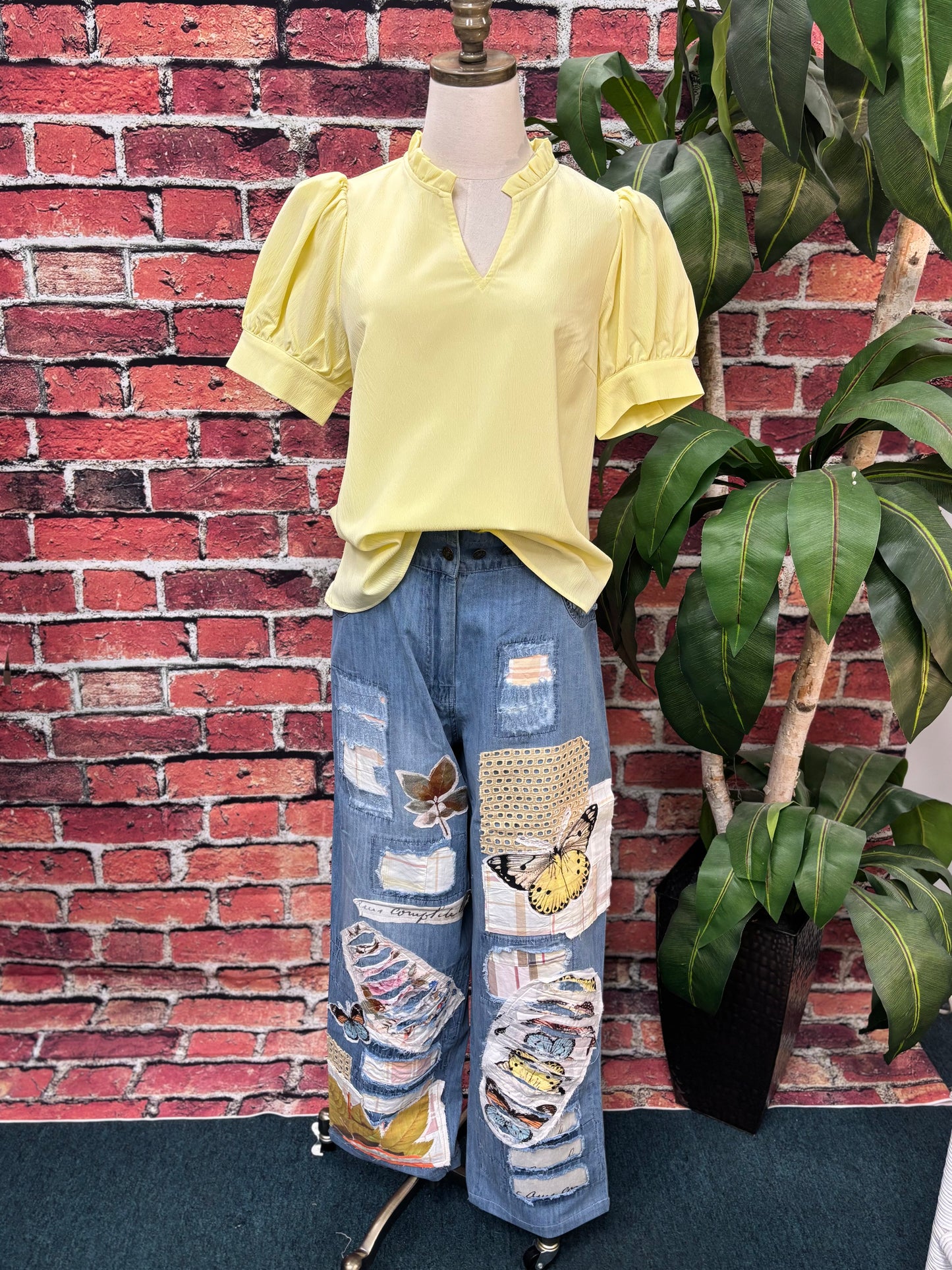 Butterfly Patchwork Jean