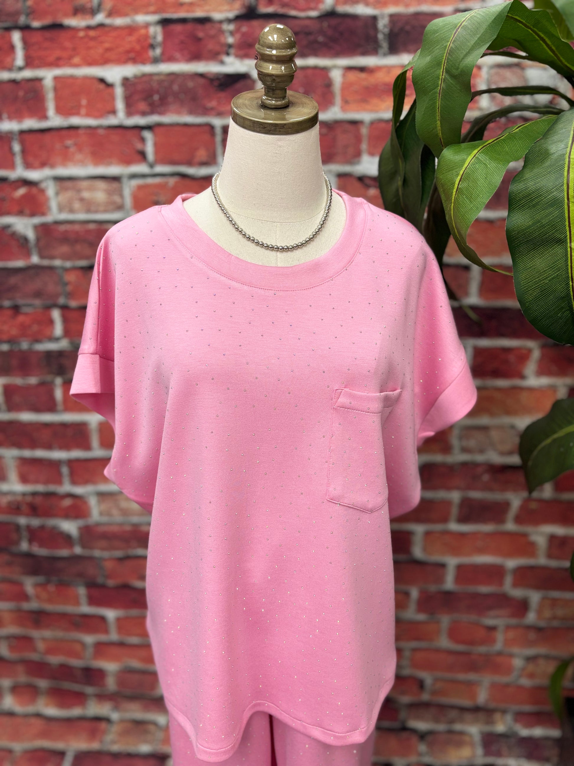 Sparkle Pink Lounge Top