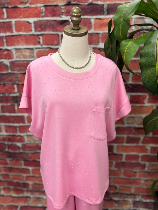 Sparkle Pink Lounge Top
