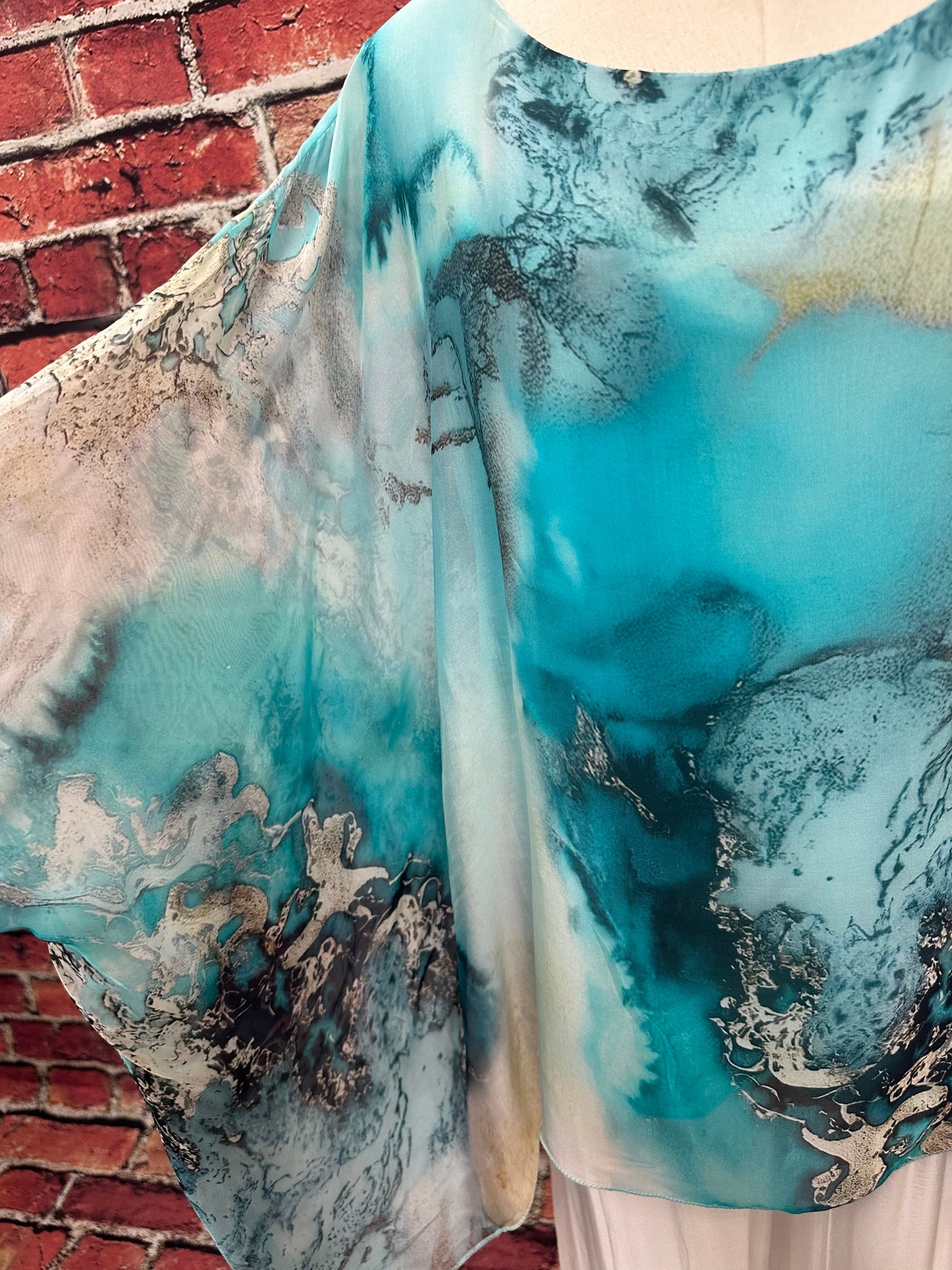 Poncho Silk Top