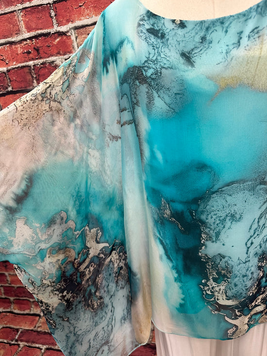 Poncho Silk Top