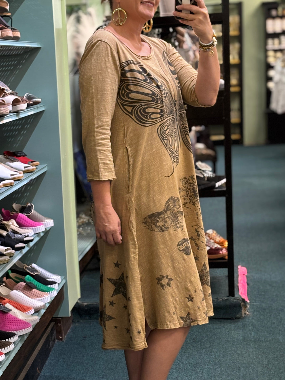 Vintage Butterfly Maxi Dress