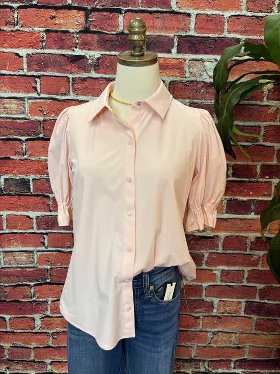 Snap Front Knit Blouse