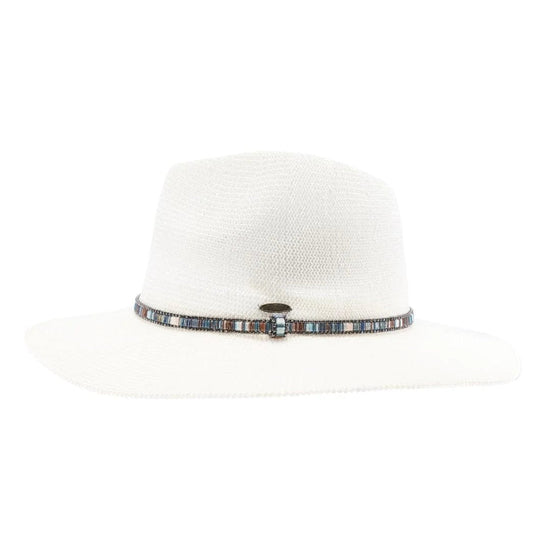 Panama Rhinestone Thread Detail Hat *FINAL SALE*