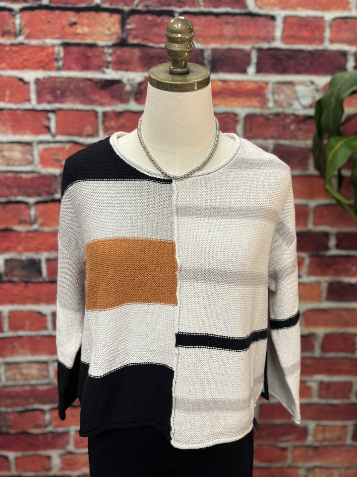 Modern Luxe Silk Blend Colorblock Knit