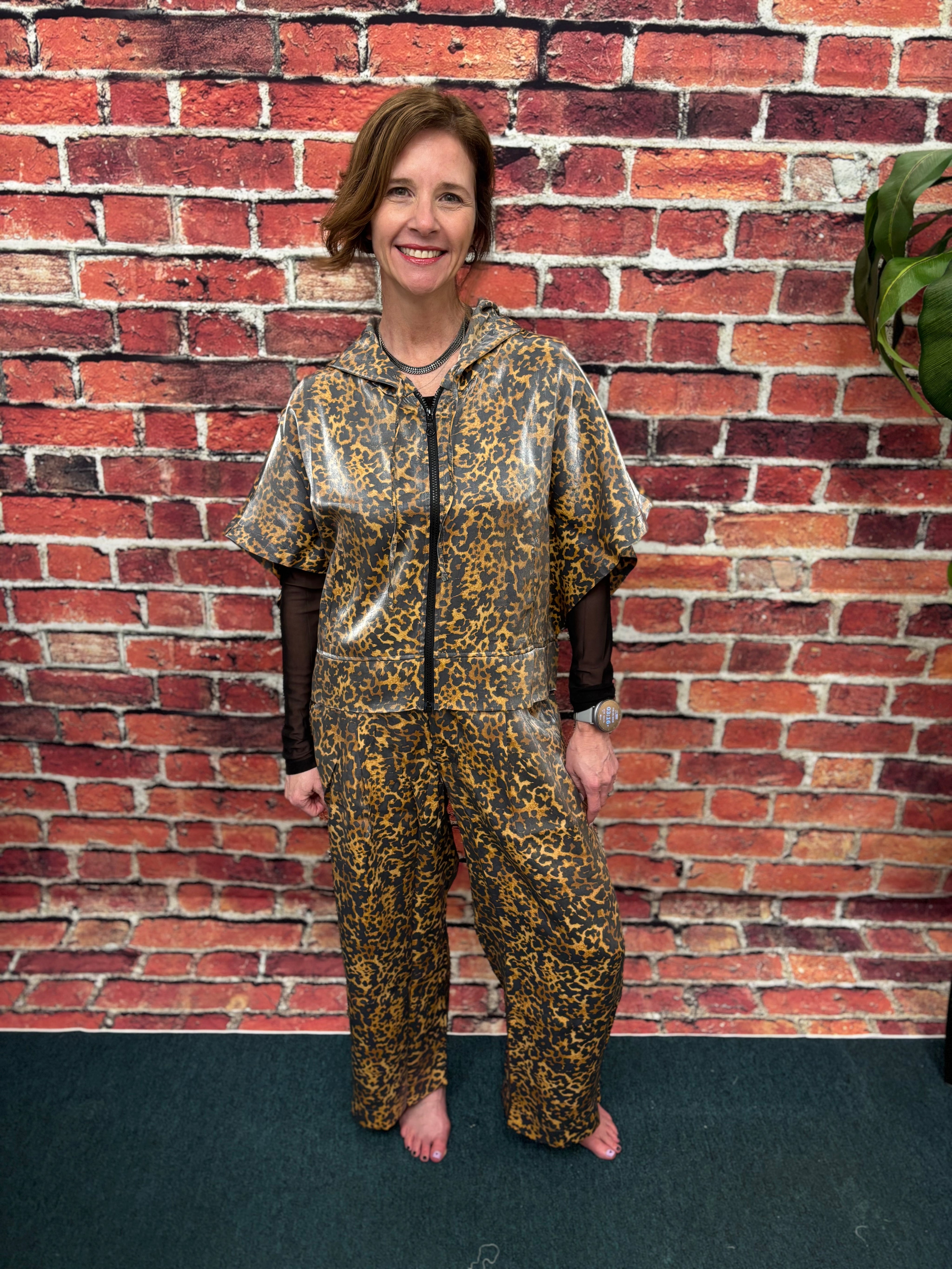 Wild Shine Leopard Zip Hoodie