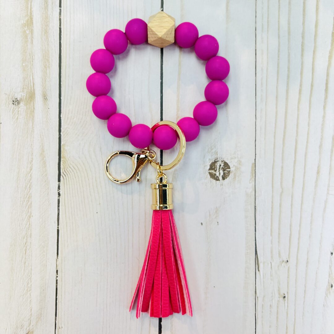 Rubber bead key chain