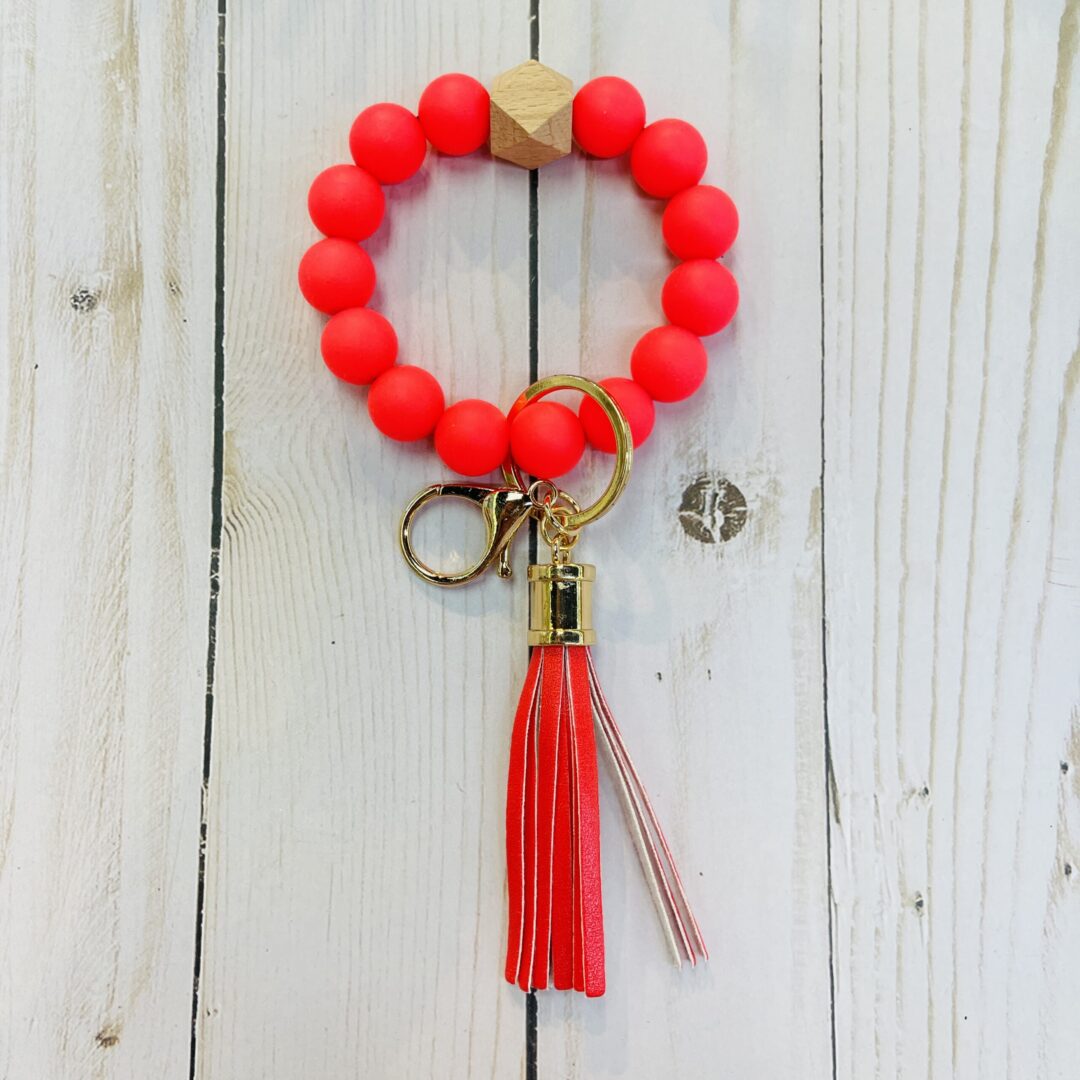 Rubber bead key chain