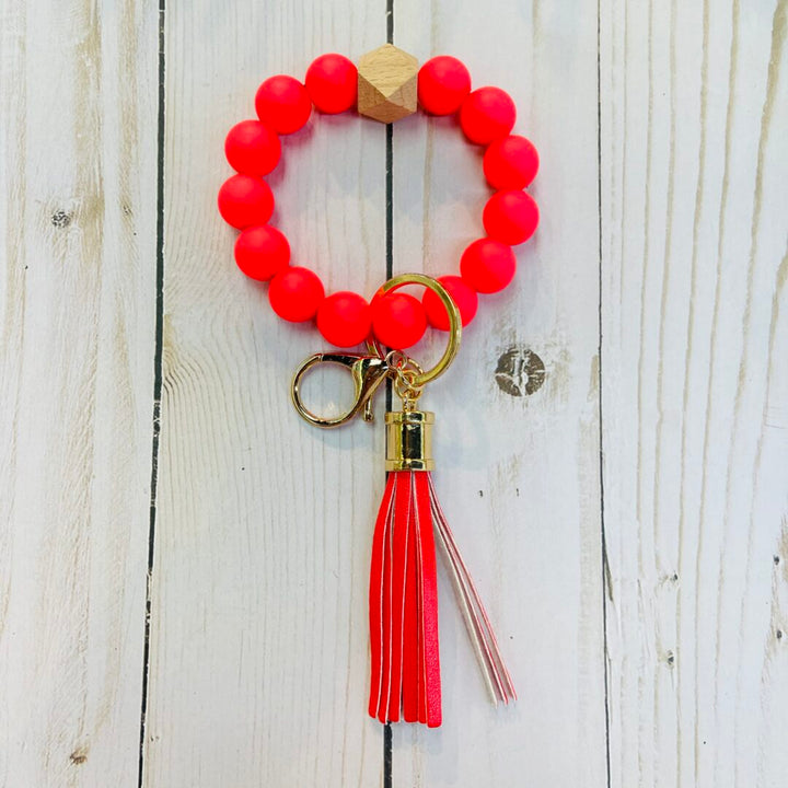Rubber bead key chain