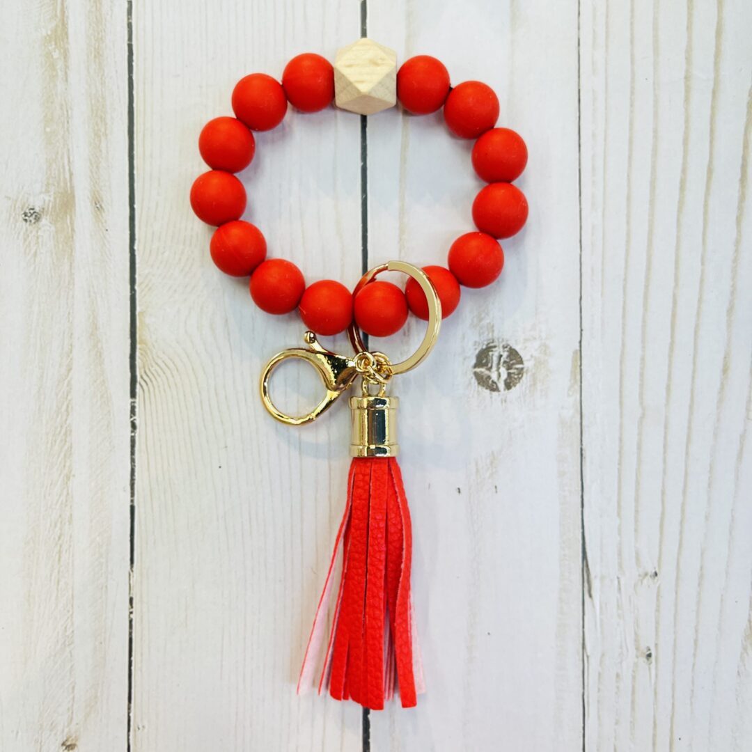 Rubber bead key chain