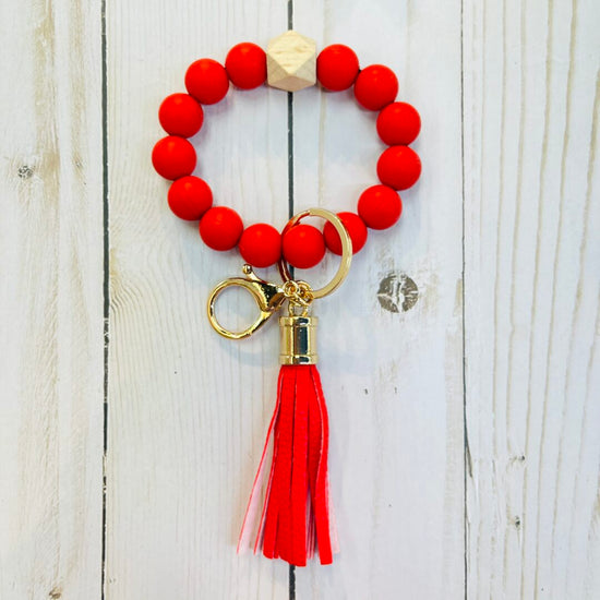 Rubber bead key chain