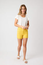 Load image into Gallery viewer, High WaistTummy Control Garment Dyed Shorts
