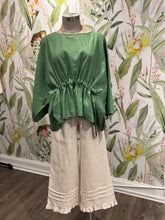 Load image into Gallery viewer, Linen Ruffled Hem Wide Leg Pant
