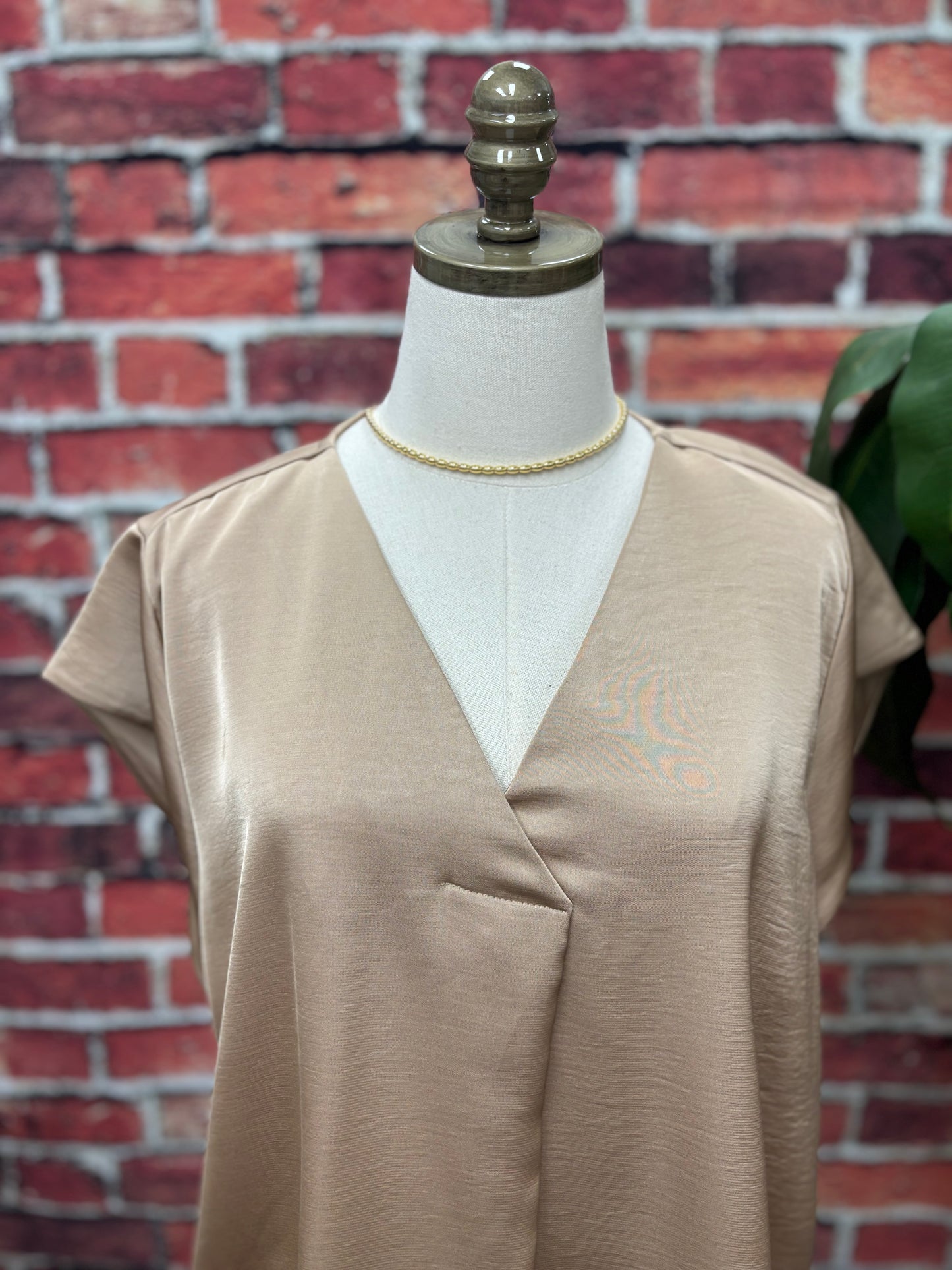 Silky V-Neck Everyday Blouse