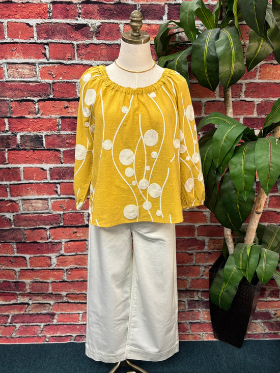 Coastal Cream Wide Leg Crop Pant