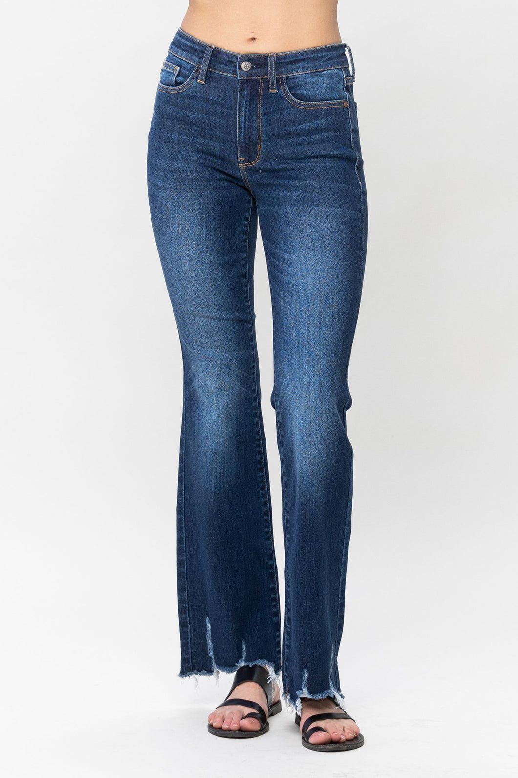 Judy Blue MID-RISE NON DISTRESSED HEM BOOTCUT