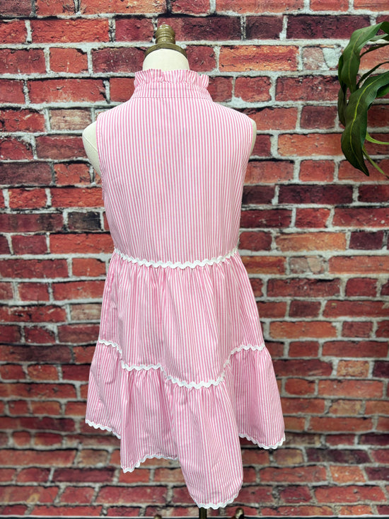 Sweet Stripe Ruffle Tier Dress