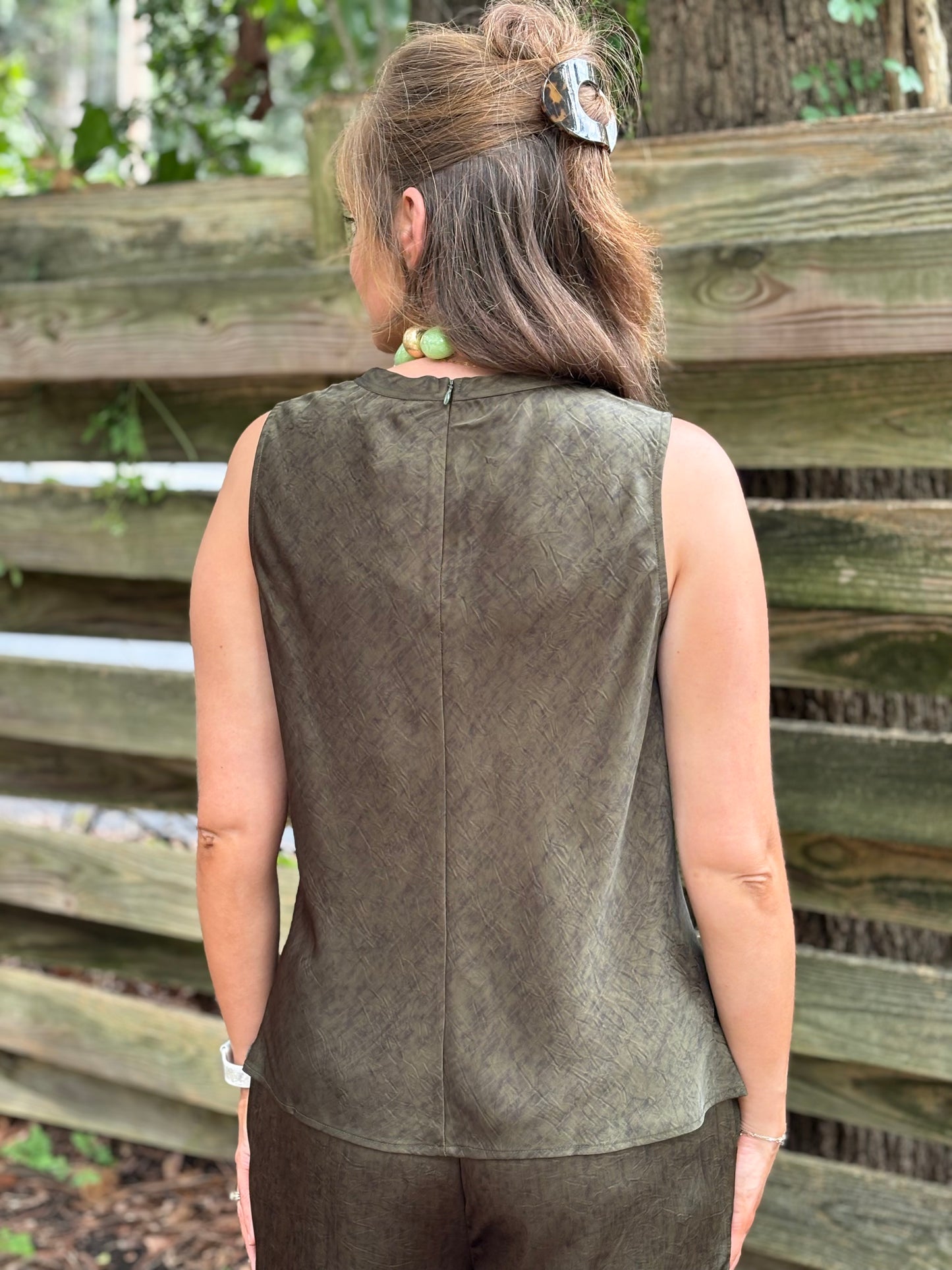 Sleeveless Satin Top