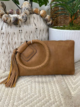 Load image into Gallery viewer, Kayla Soft Vegan Leather Wristlet/Clutch With Tassel
