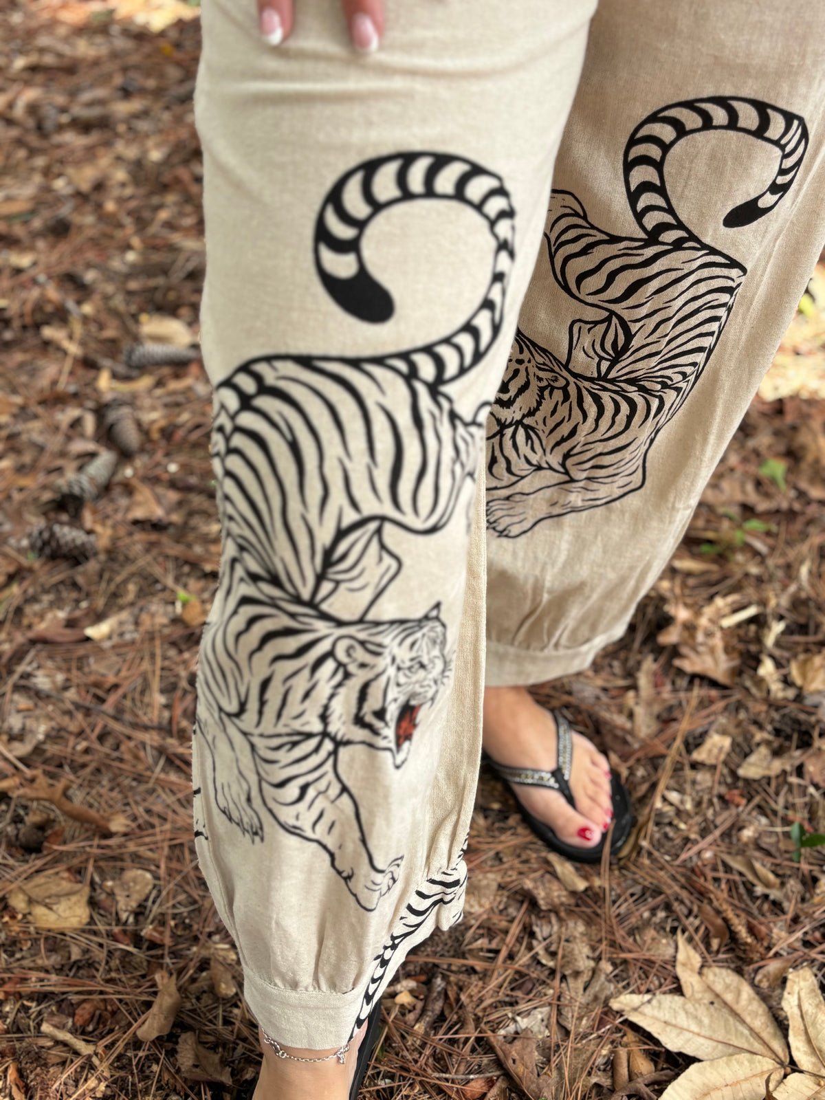 Ivory Tiger Harem Pant