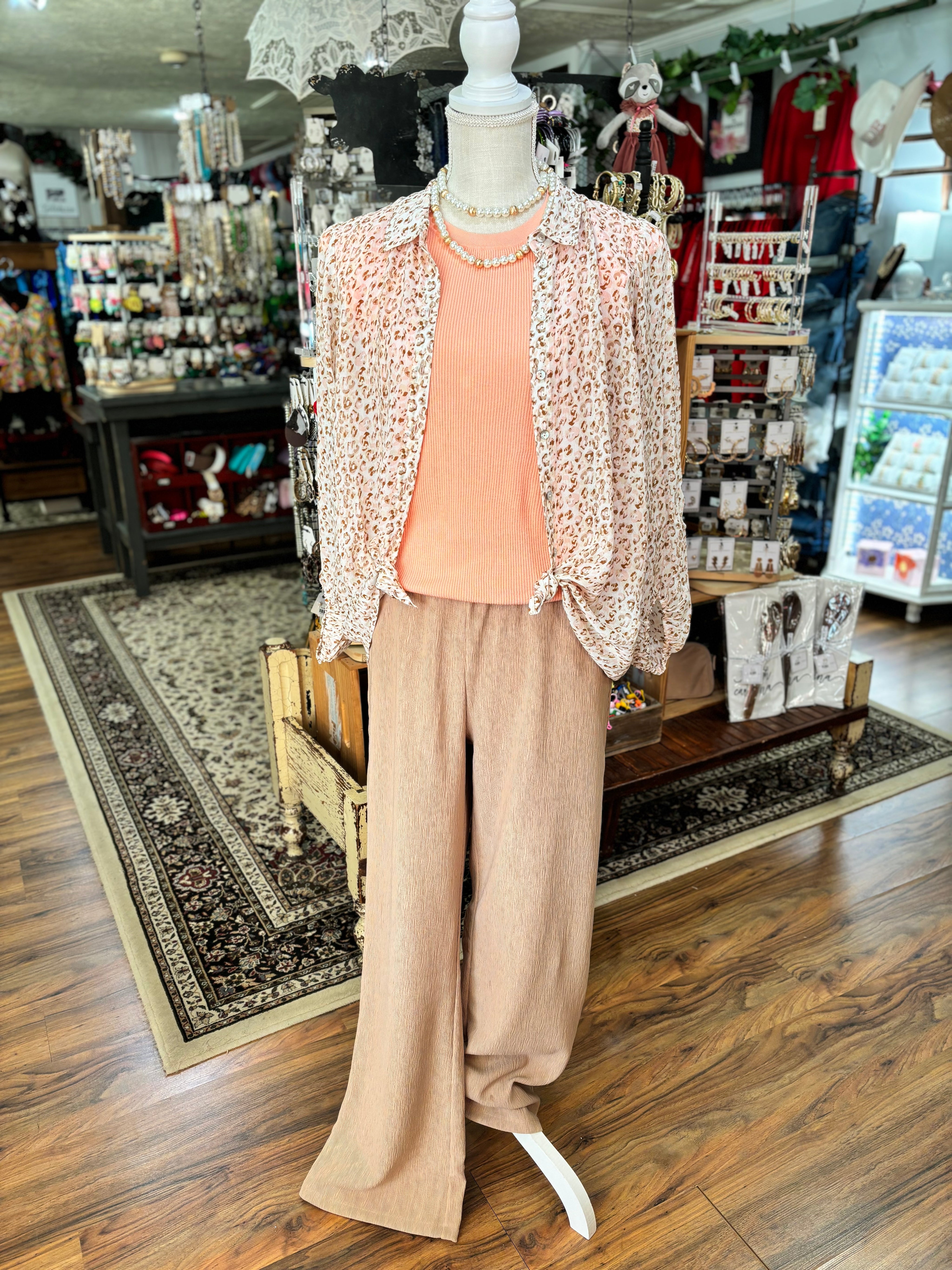 Erin Peach Top *FINAL SALE*