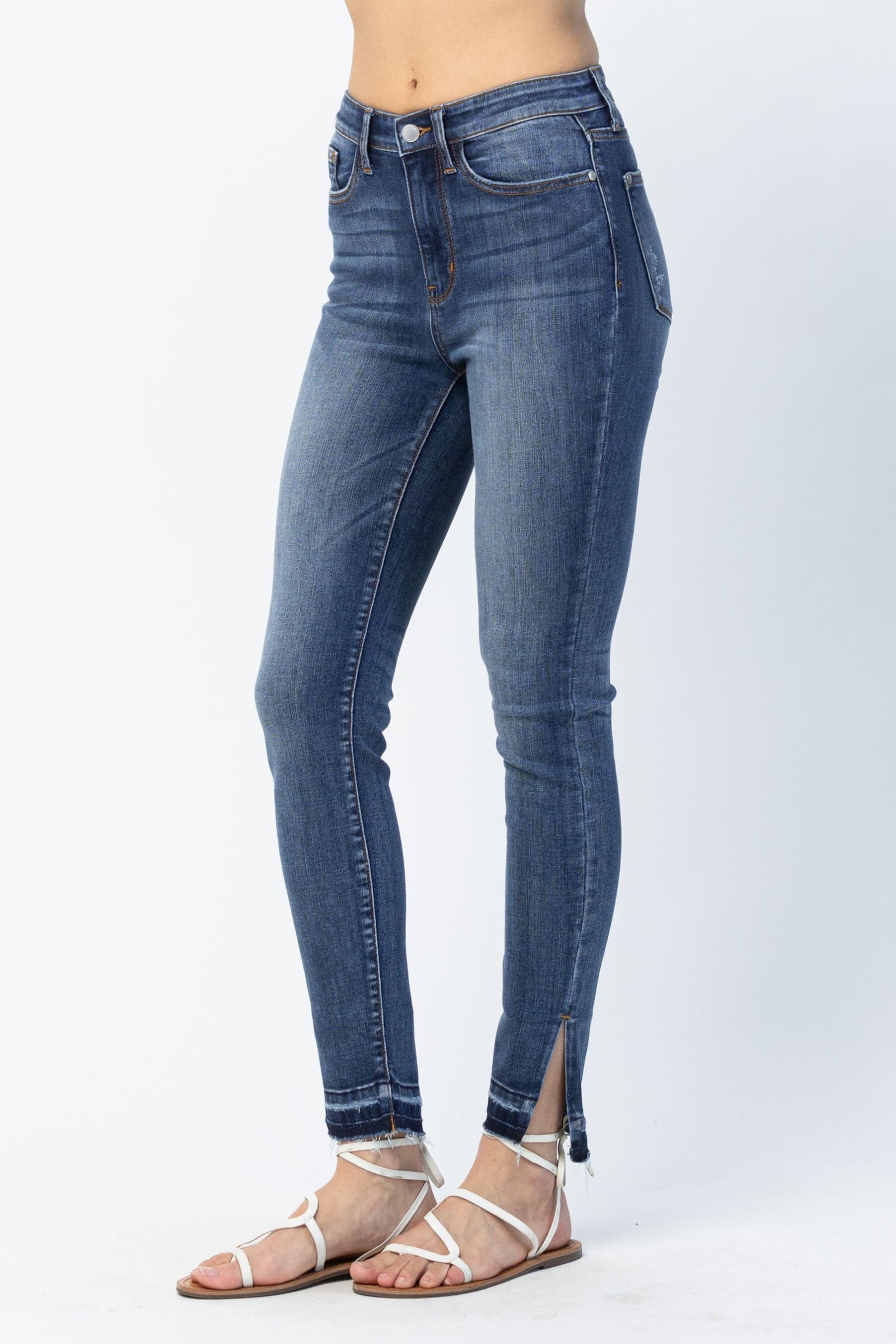 Judy Blue High Waist Skinny With Side Slit *FINAL SALE*