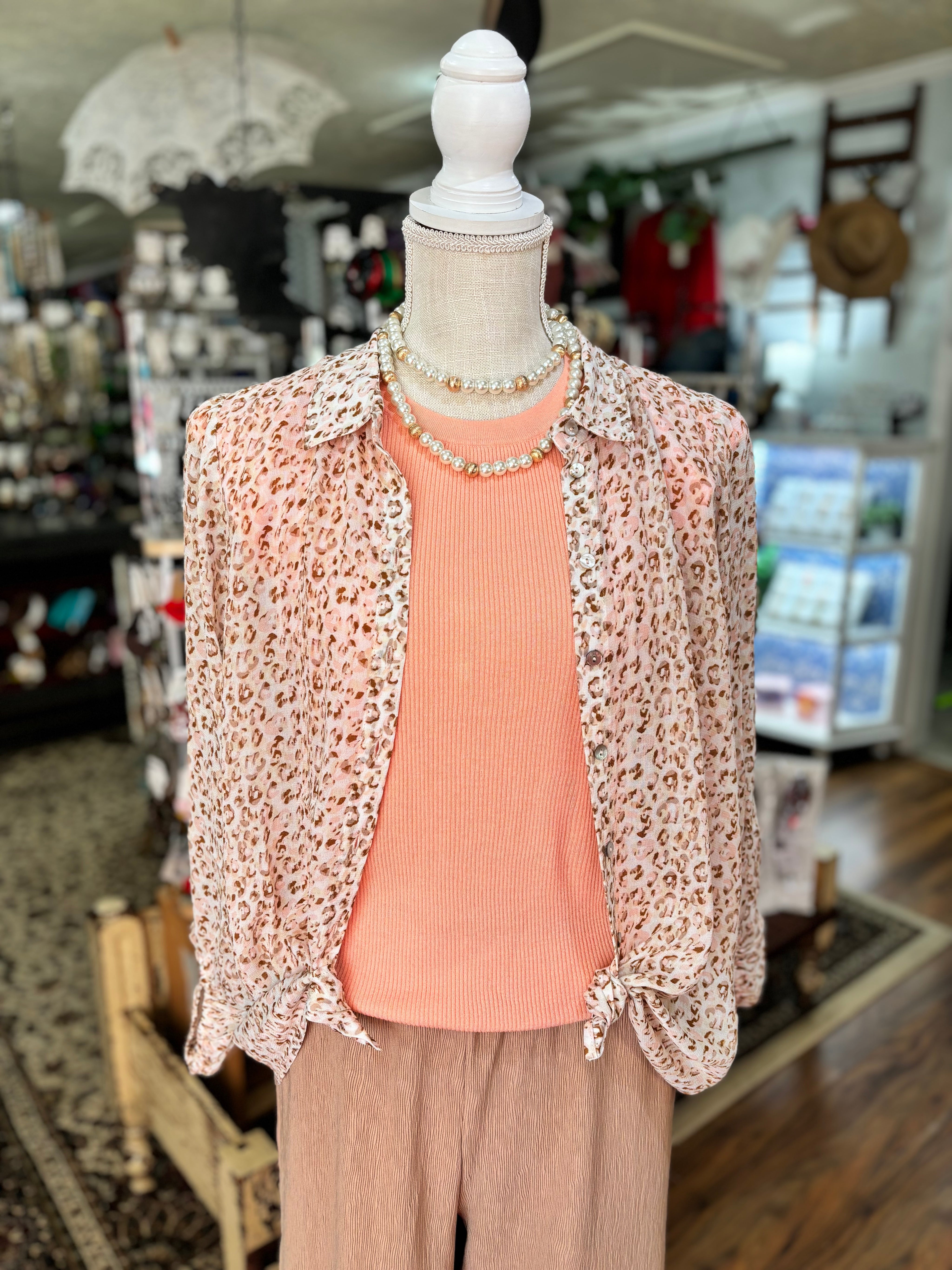 Erin Peach Top *FINAL SALE*