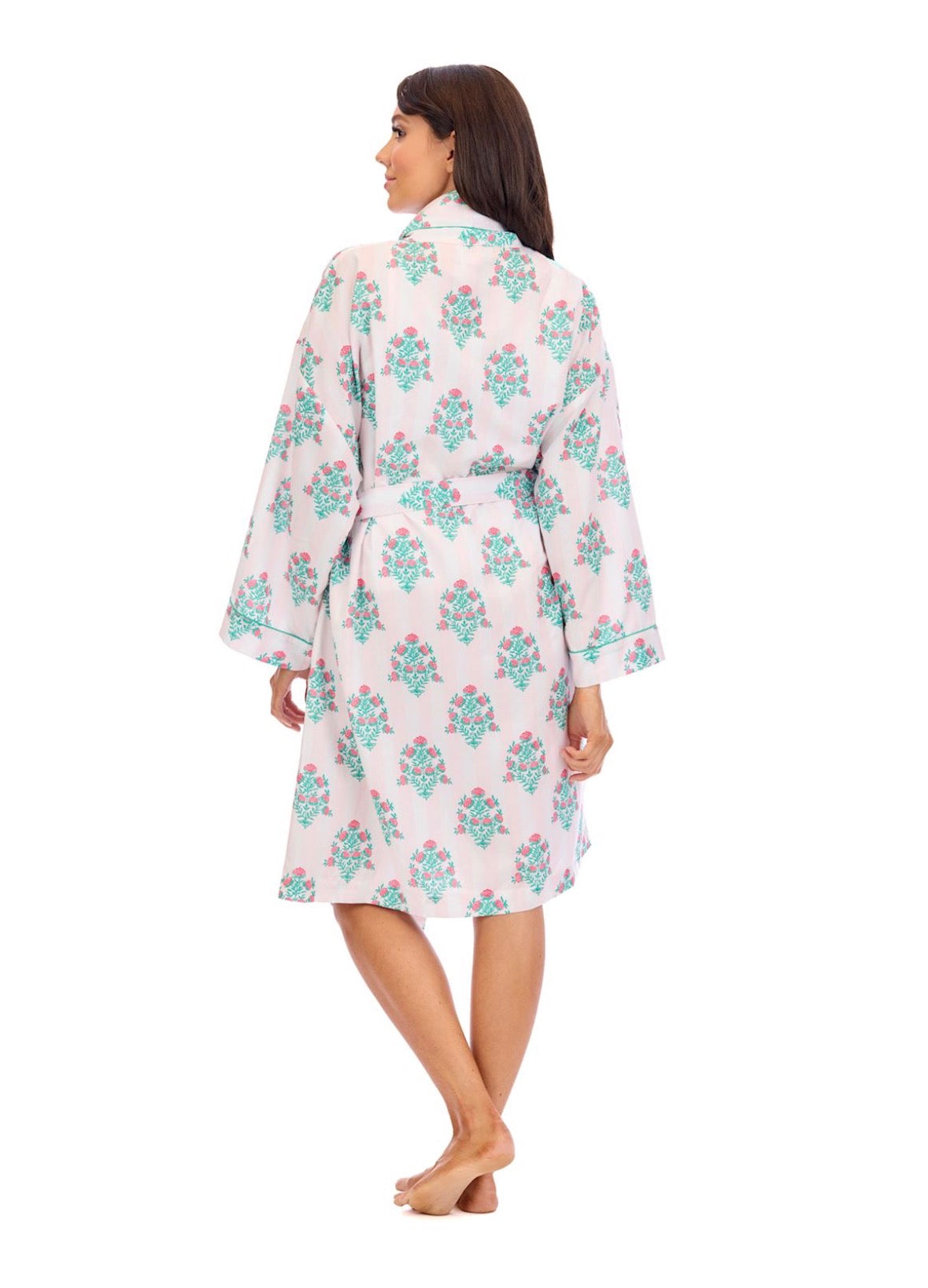 Dahlia Block Print Robe