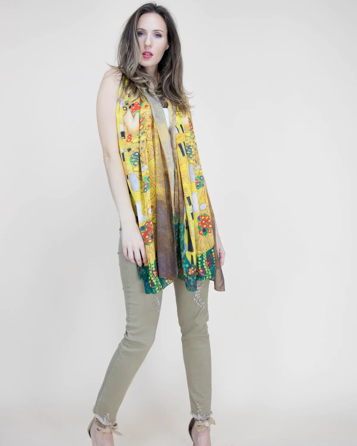 Satin Feel Thin Scarf