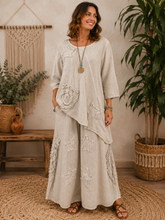 Load image into Gallery viewer, Boho Cotton Wide-Leg Pants
