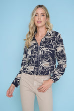 Load image into Gallery viewer, Navy Garden Charm Cropped Jacket
