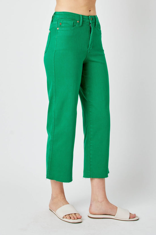 Judy Blue High Waist Garment Dyed Wide Leg Crop * FINAL SALE*