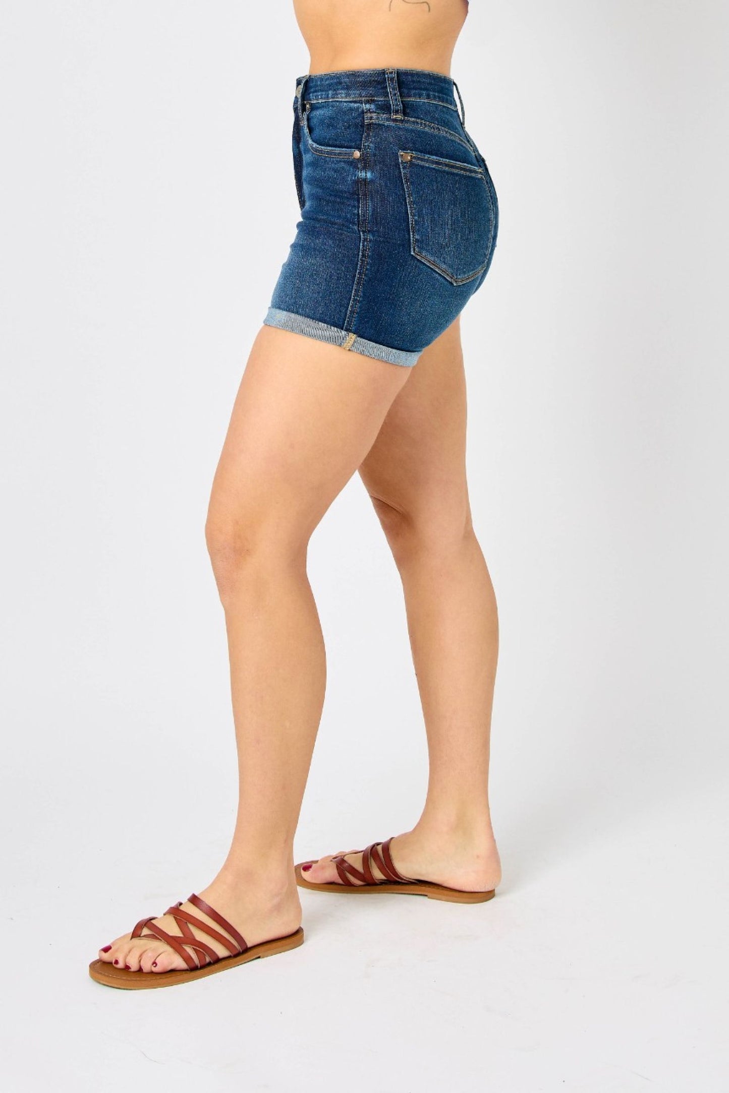 Judy Blue High Waist Tummy Control Cool Denim Shorts**FINAL SALE**
