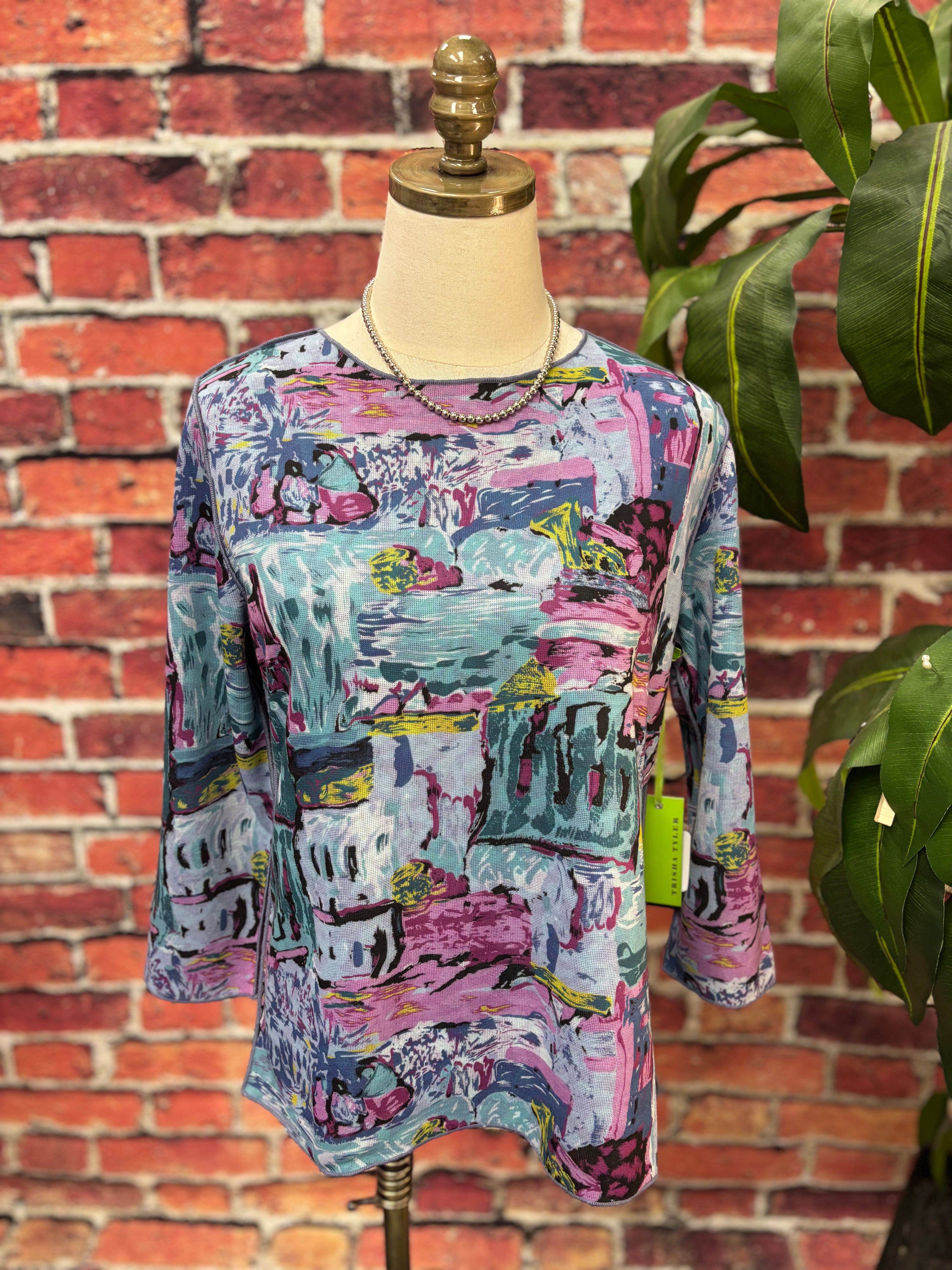 Reversible Printed Crewneck Top