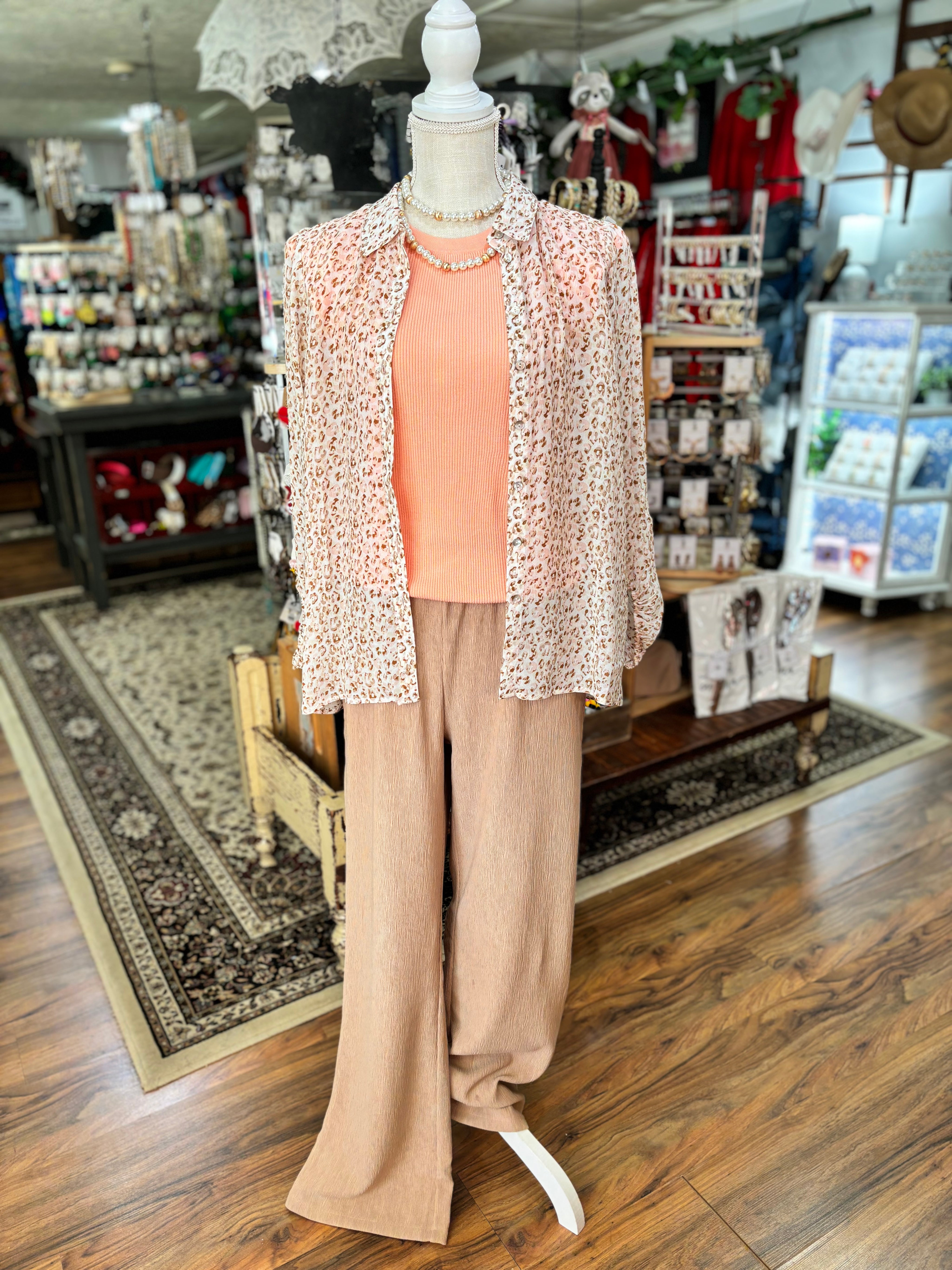 Erin Peach Top *FINAL SALE*