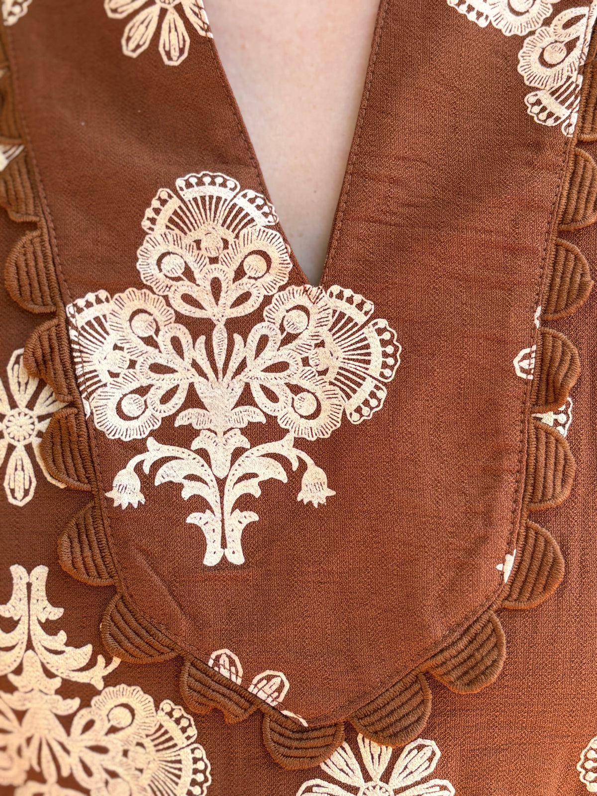 Walnut Mix Tiered Mini Dress