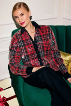 Load image into Gallery viewer, Marina Sequin Plaid Jacket Shirt
